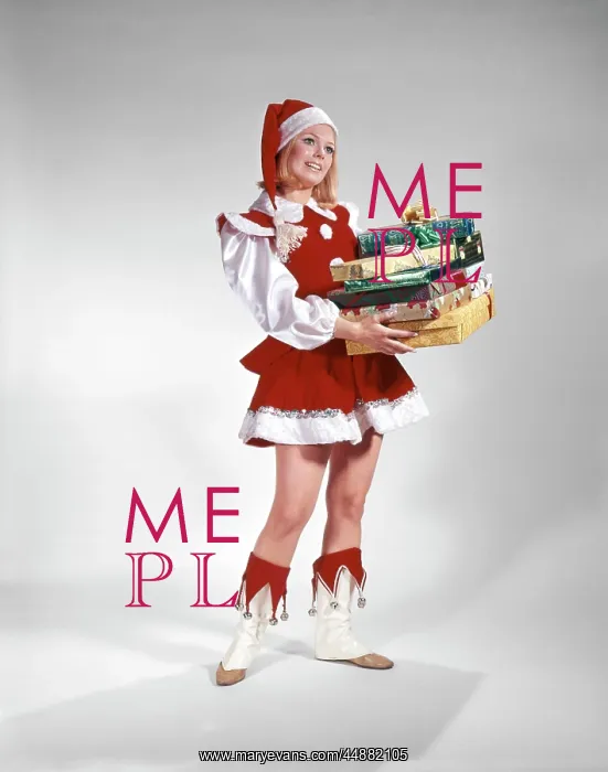 : Young Woman In Christmas Santa : Young Woman In Christmas Santa