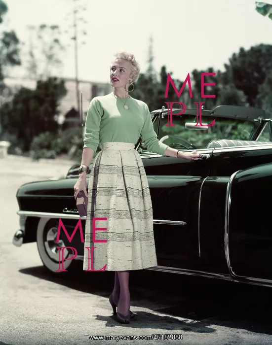 : Young Woman Next To Convertible : Young Woman Next To Convertible