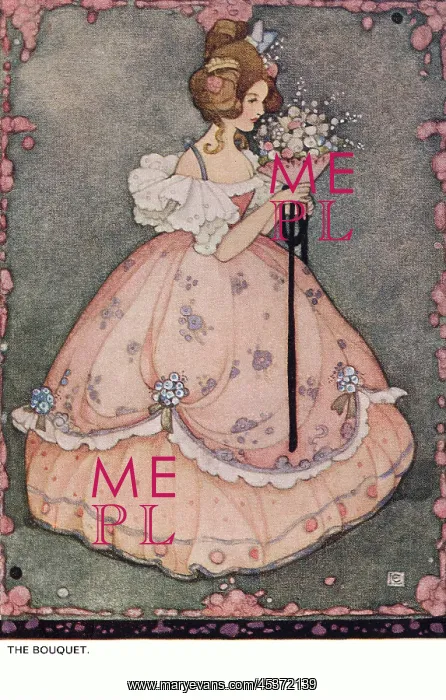 : Young woman in a crinoline : Young woman in a crinoline