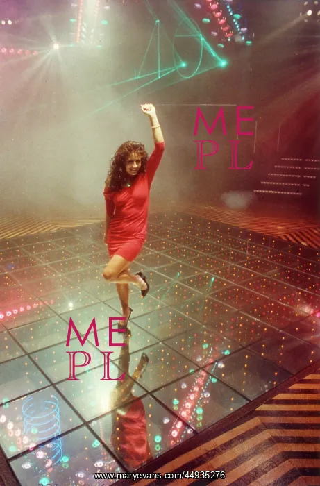 : Young Woman at a disco, Cornwall : Young Woman at a disco, Cornwall