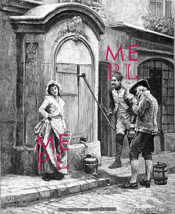 : Young Woman At the Fountain : Young Woman At the Fountain