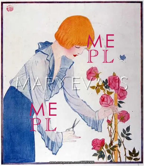  : Young woman gardening