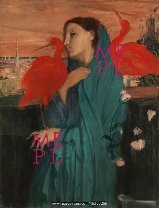: Young Woman with Ibis, by Degas : Young Woman with Ibis, by Degas