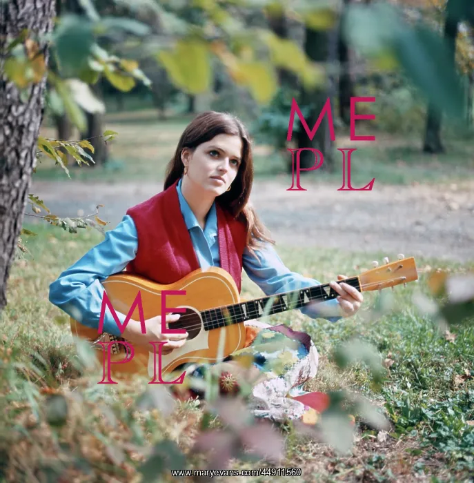 : Young Woman Outdoors Playing Guitar : Young Woman Outdoors Playing Guitar