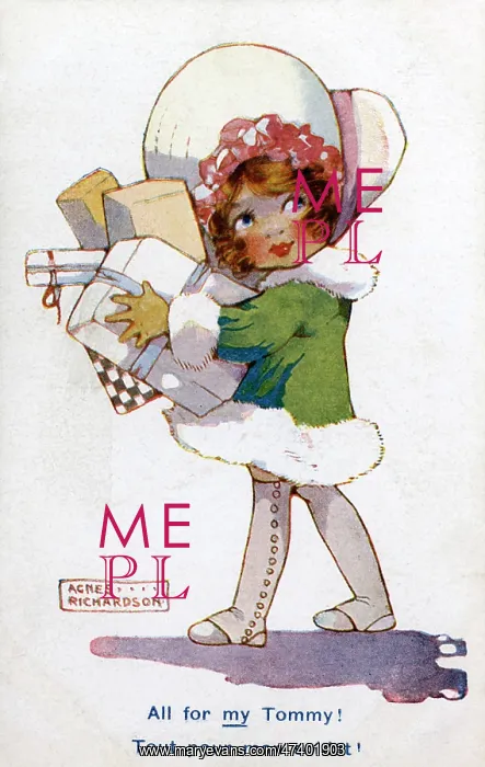 : YOUNG WOMAN WITH PARCELS : YOUNG WOMAN WITH PARCELS