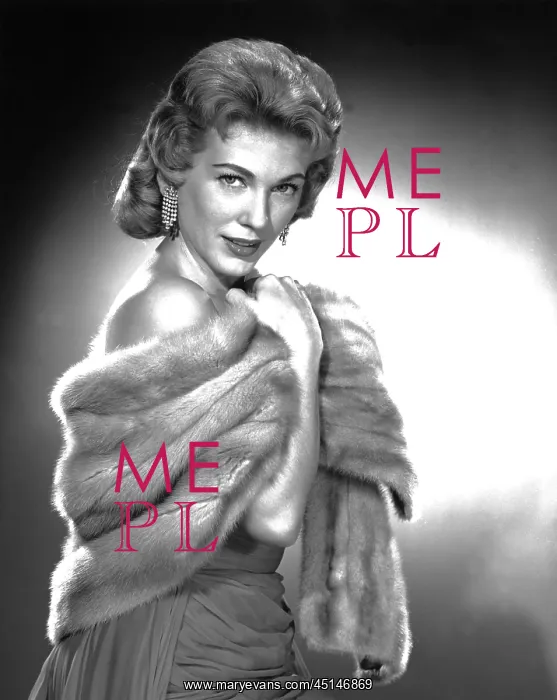 : Young Woman Posed Wearing a Mink : Young Woman Posed Wearing a Mink