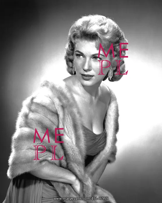 : Young Woman Posed Wearing a Mink : Young Woman Posed Wearing a Mink
