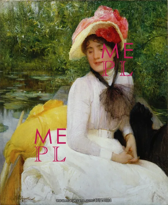 : Young Woman in a Punt : Young Woman in a Punt