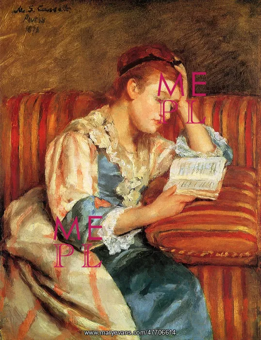  : Young Woman Reading, by Cassatt