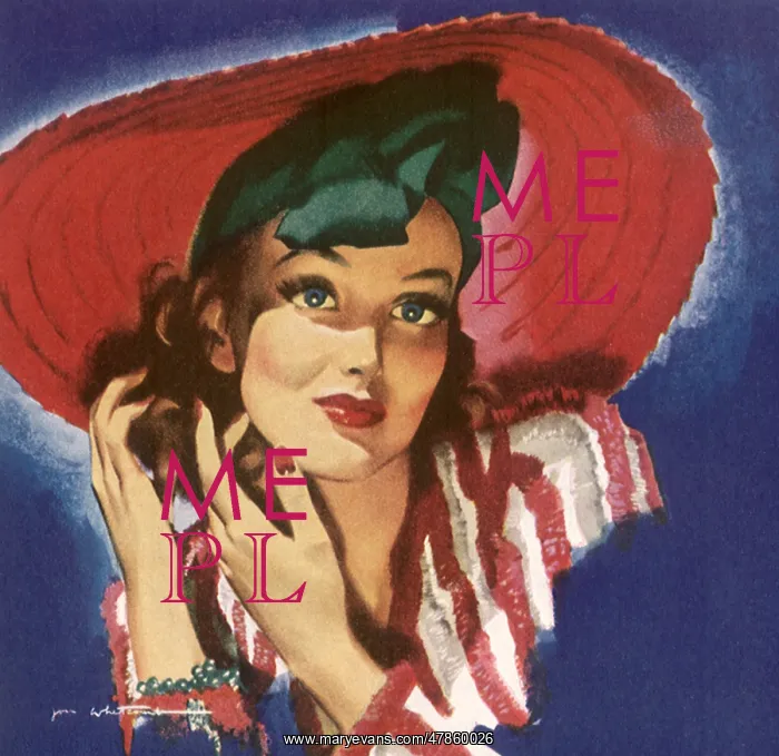  : Young Woman in Red Hat