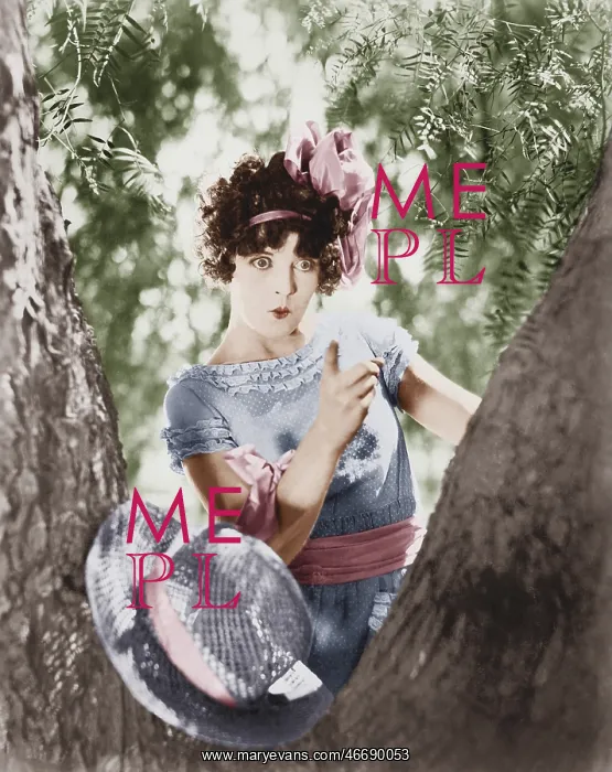 : Young woman scolds a knotty tree : Young woman scolds a knotty tree