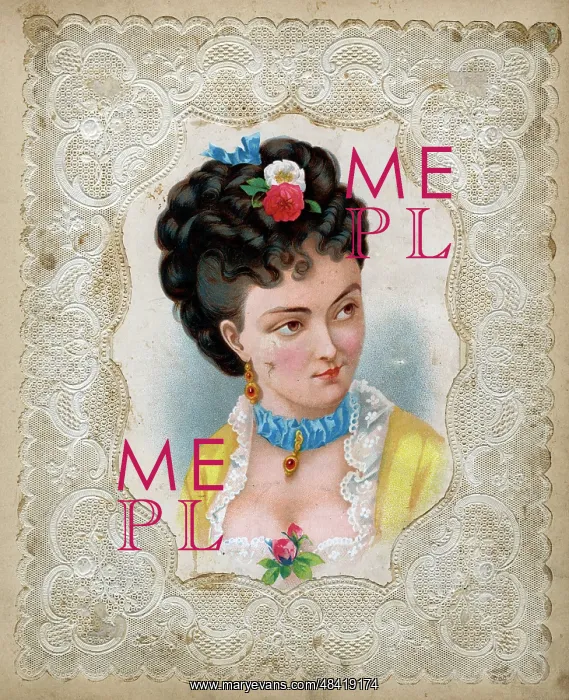  : Young woman in a scrap book