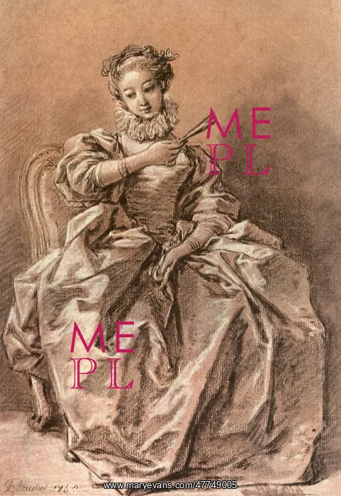 : Young Woman Seated... by Boucher : Young Woman Seated... by Boucher