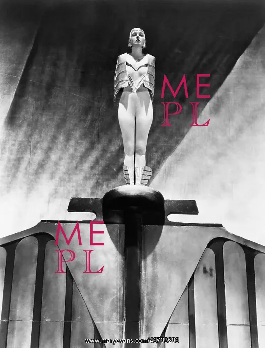 : Young woman standing like a statue : Young woman standing like a statue