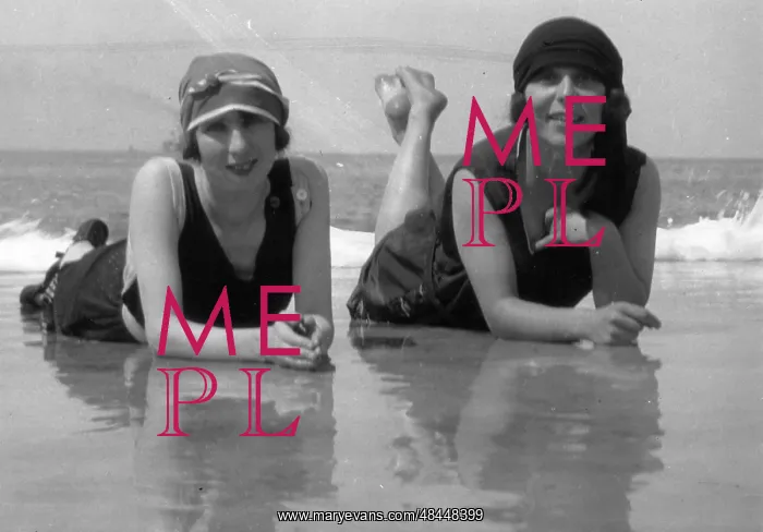  : Two young women on a beach