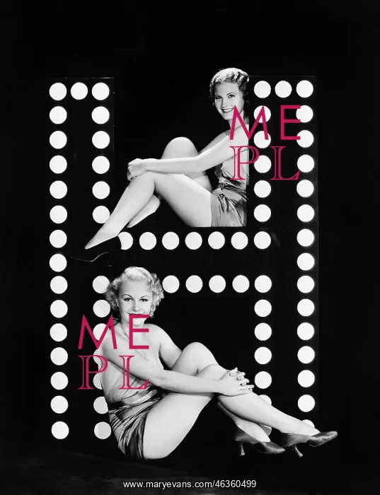  : Two young women posing with the letter H