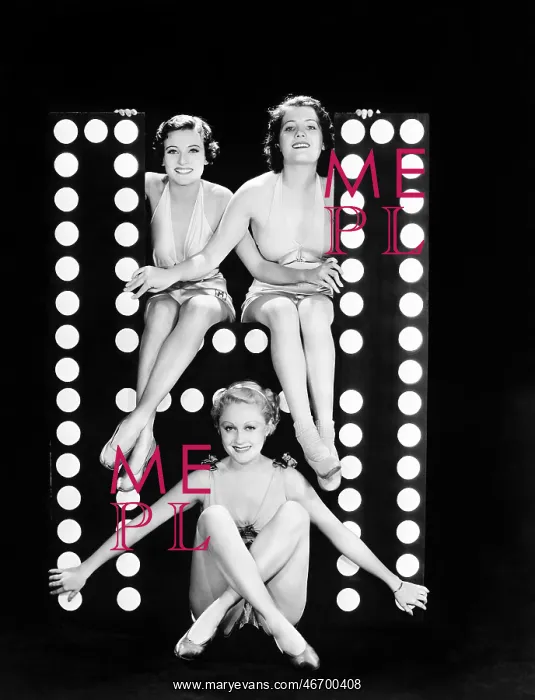  : Three young women posing with the letter H