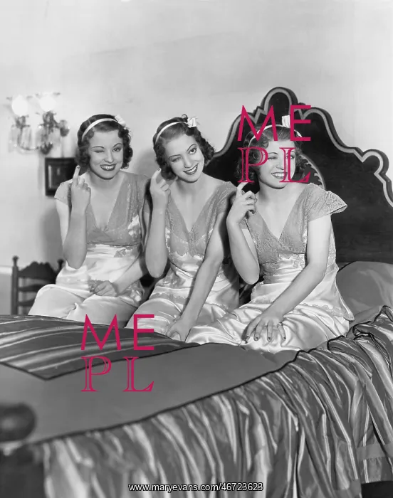 : Three young women winking : Three young women winking