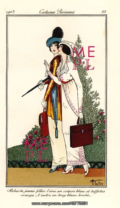 : Young women's dresses, 1913 : Young women's dresses, 1913