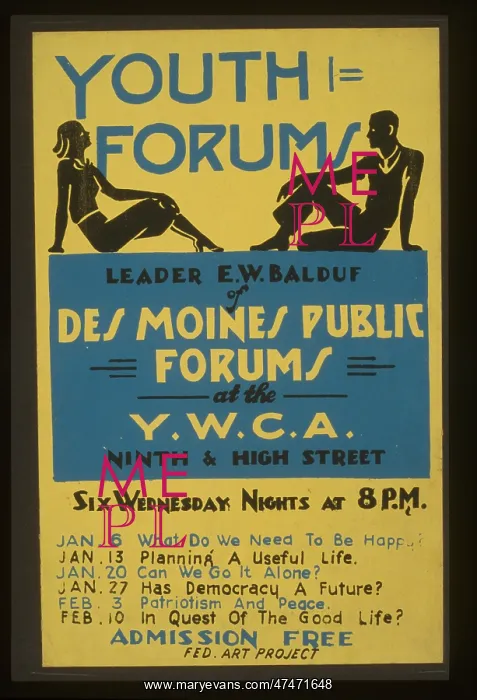 : Youth forums Leader EW Balduf of Des Moines Public Forums at : Youth forums Leader EW Balduf of Des Moines Public Forums at