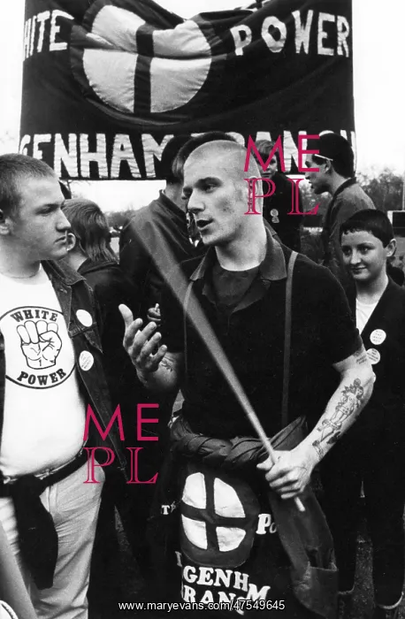 : Youths at white power demo : Youths at white power demo