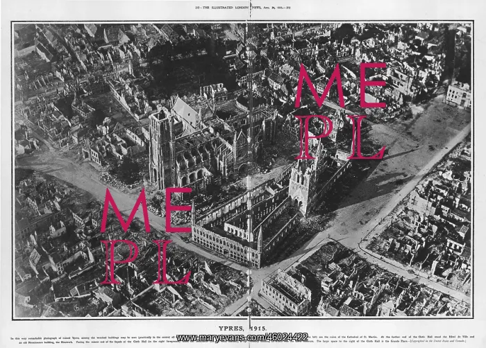 : Ypres in ruins, 1915 : Ypres in ruins, 1915