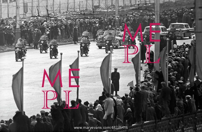  : Yu.Gagarin's welcoming ceremony in Moscow