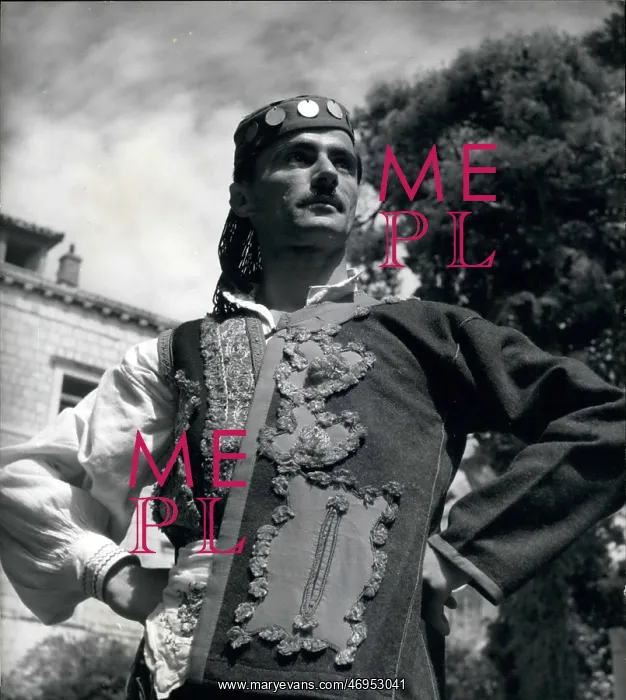 : Yugoslavian dancer in traditional costume : Yugoslavian dancer in traditional costume