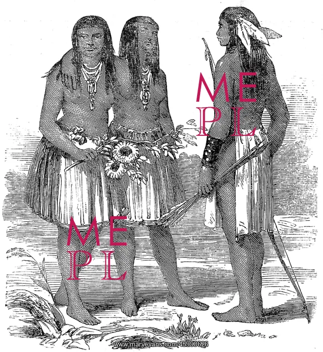 : Yuma native American Indians, c.1858 : Yuma native American Indians, c.1858