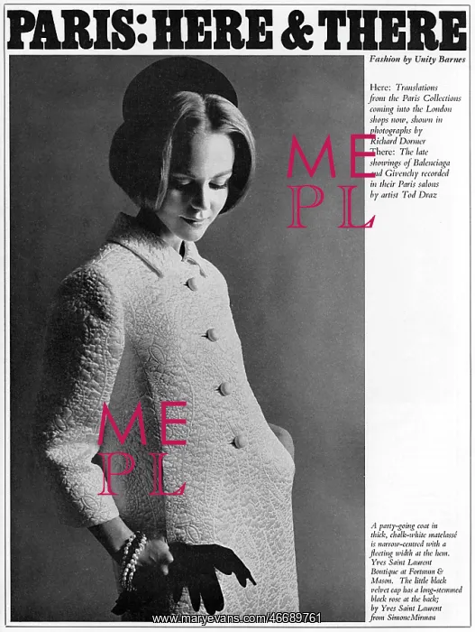 : Yves St Laurent coat and hat : Yves St Laurent coat and hat