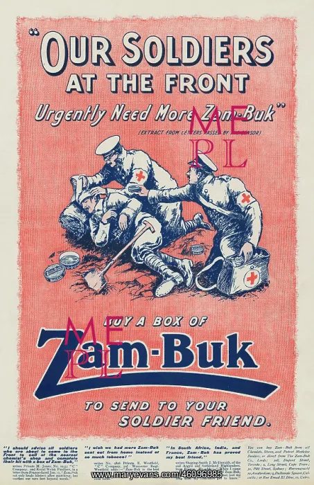: Zam-Buk advertisement, WW1 : Zam-Buk advertisement, WW1