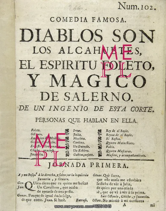 : ZAMORA, Antonio de (1660-1728). Frontispiece : ZAMORA, Antonio de (1660-1728). Frontispiece