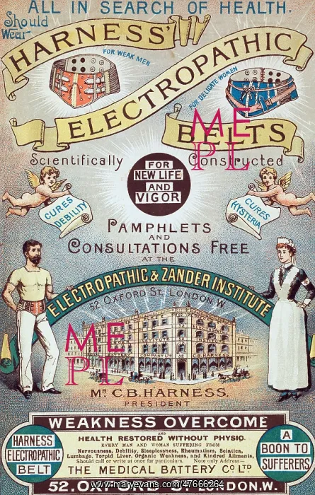 : Zander Institute, Electropathic Belts, 1890 : Zander Institute, Electropathic Belts, 1890