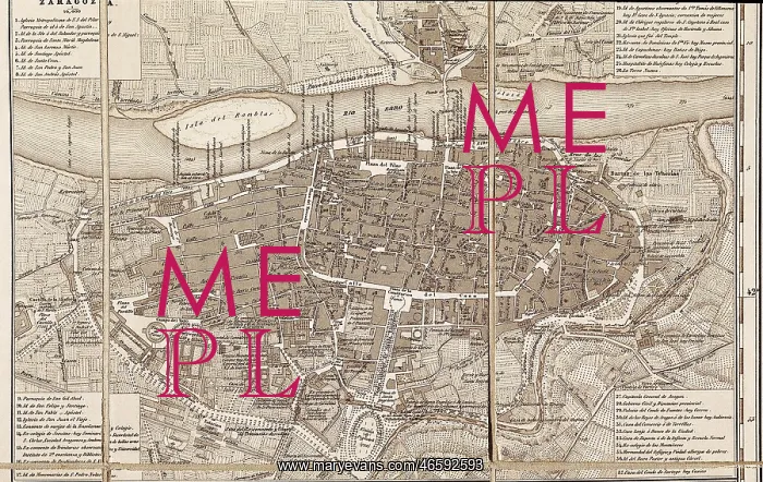: Zaragoza (19th c.). Map of the city. SPAIN. Madrid : Zaragoza (19th c.). Map of the city. SPAIN. Madrid