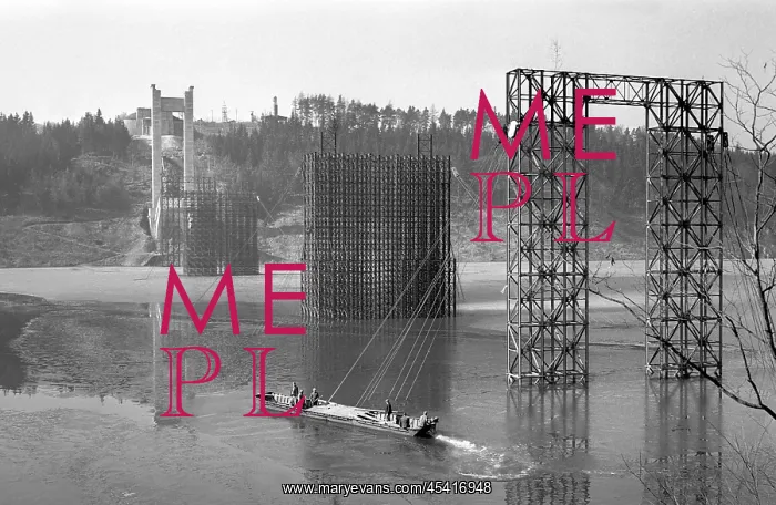 : Zdakov bridge - Orlik dam - construction : Zdakov bridge - Orlik dam - construction