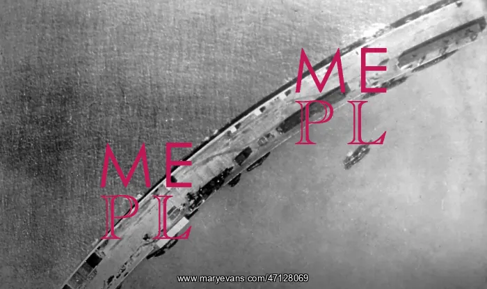  : The Zeebrugge Mole from the air in 1918