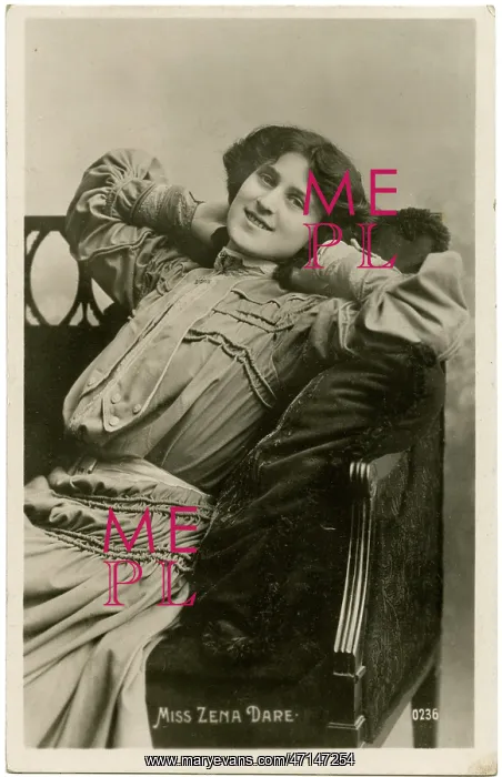 : Zena Dare (1887 - 1975), English singer and actress who was famous for : Zena Dare (1887 - 1975), English singer and actress who was famous for