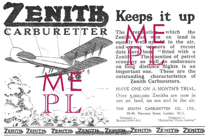 : Zenith Aero Engine Carburetters : Zenith Aero Engine Carburetters