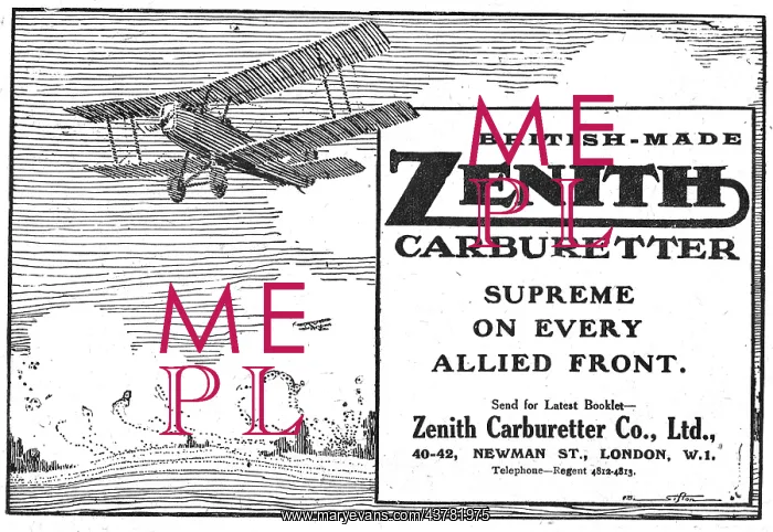  : Zenith Aero Engine Carburetters: Supreme