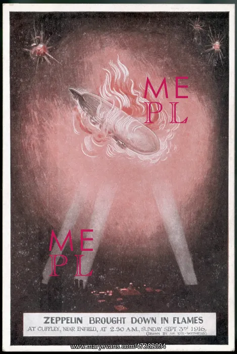 : ZEP SHOT DOWN IN FLAMES : ZEP SHOT DOWN IN FLAMES