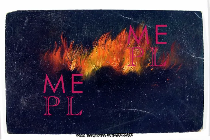 : Zeppelin in flames as seen through telescope : Zeppelin in flames as seen through telescope