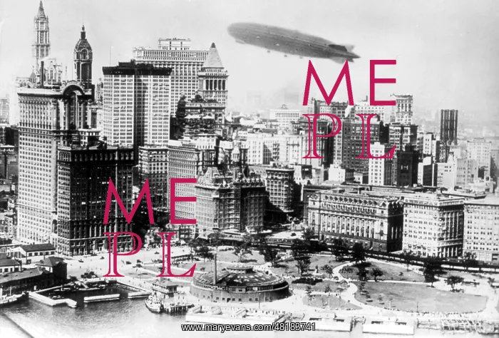 : Zeppelin LZ 126 over New York, 1924 : Zeppelin LZ 126 over New York, 1924