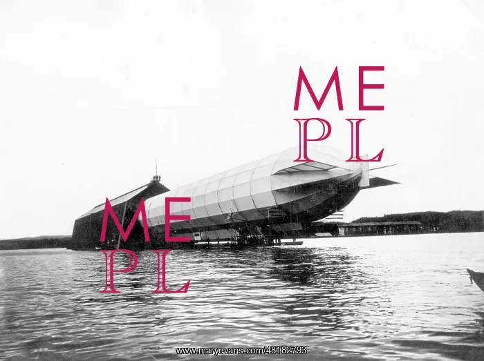 : Zeppelin LZ IV on Lake Constance, 1908 : Zeppelin LZ IV on Lake Constance, 1908