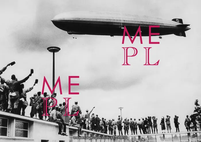 : Zeppelin above the Nuremberg Stadium, 1933 : Zeppelin above the Nuremberg Stadium, 1933