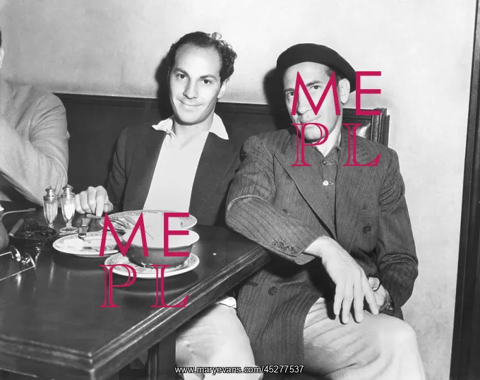 : Zeppo and Chico Marx at the Brown Derby, where : Zeppo and Chico Marx at the Brown Derby, where