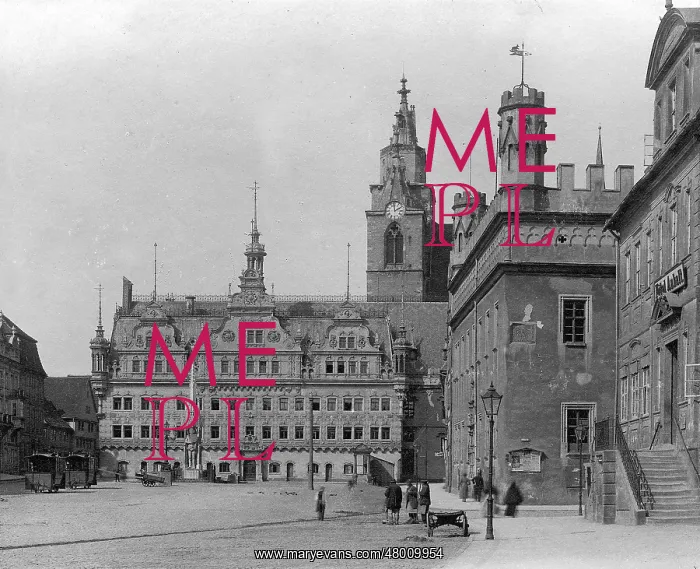 : Zerbst. The marketplace in Zerbst in 1907 : Zerbst. The marketplace in Zerbst in 1907