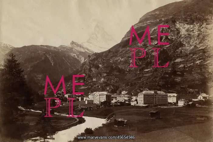 : Zermatt - Hotel Cervin - Matterhorn visible in background : Zermatt - Hotel Cervin - Matterhorn visible in background