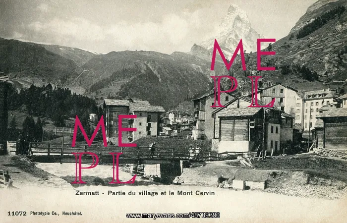 : Zermatt, Switzerland with view of the Matterhorn : Zermatt, Switzerland with view of the Matterhorn