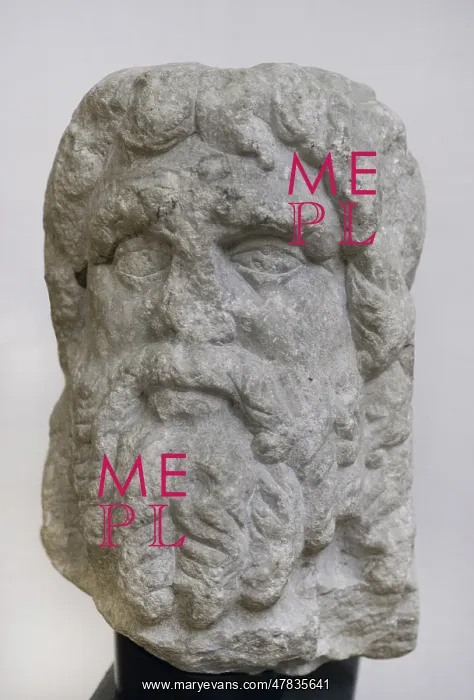 : Zeus. Head of a marble statue. Second half of : Zeus. Head of a marble statue. Second half of