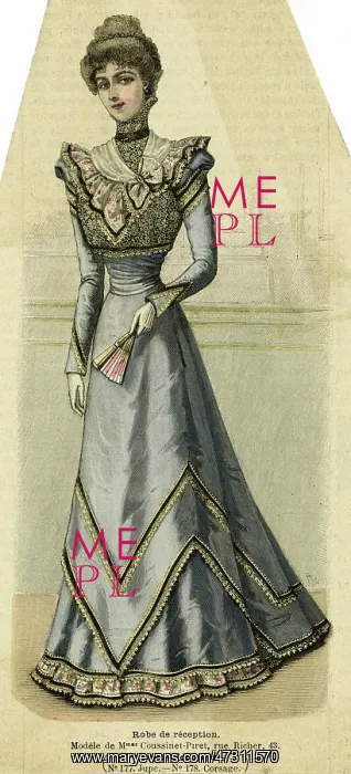 : Zig-Zag Blue Dress 1899 : Zig-Zag Blue Dress 1899